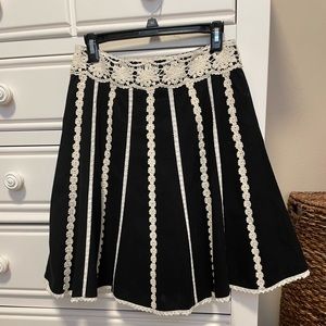 Black mid length skirt